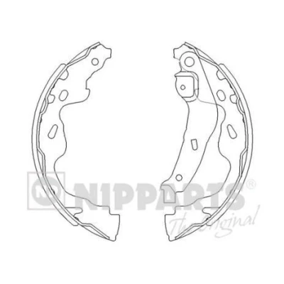 Imagem de NIPPARTS J3502082 Maxilas de Travão 200mm 32mm TOYOTA: Yaris I Hatchback, Verso, Corolla CITROËN: C1 I, PEUGEOT: 107 Hatchback