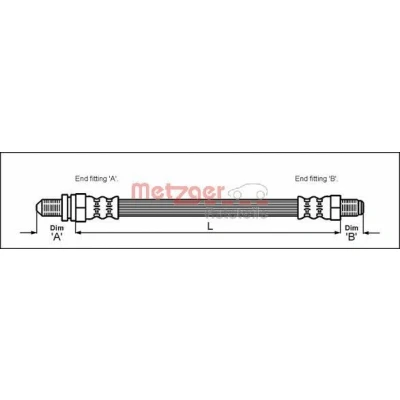 Imagem de METZGER 4112518 Mangueira de Travão 297 M10 x 1
