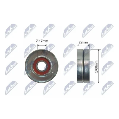 Imagem de NTY RNK PL 012 Polia Tensora OPEL: Astra G CC, Corsa D Hatchback, J GTC, CHEVROLET: Cruze Carrinha, ALFA ROMEO: 159 Sportwagon