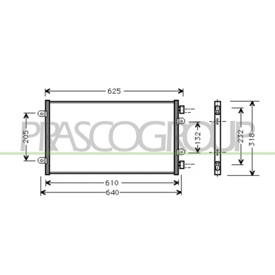 Imagem de PRASCO FT133C003 Condensador 15 Alumínio 565 FIAT: Punto II Hatchback
