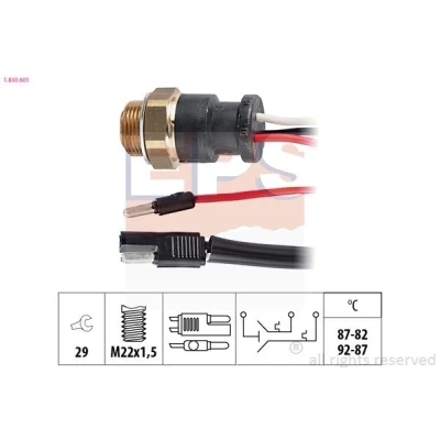 Imagem de EPS 1.850.601 Interruptor de temperatura, ventilador do radiador M22x1,5 Made in Italy OE Equivalent