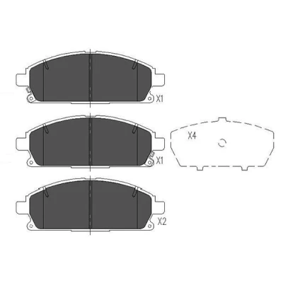 Imagem de KAVO PARTS KBP 6515 Jogo de pastilhas para travão disco com avisador sonoro desgaste NISSAN: TERRANO 2, X Trail
