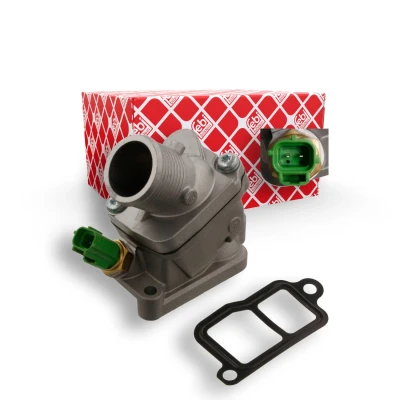 Imagem de FEBI BILSTEIN 34850 Termóstato, líquido de refrigeração 90 com junta sensor Alumínio fundido caixa VOLVO: C30, V50, V70 I