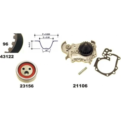 Imagem de MAPCO 41122/1 Bomba de Água + Kit Correia Distribuição 17 RENAULT: CLIO 2, MEGANE 1, 1 Classic