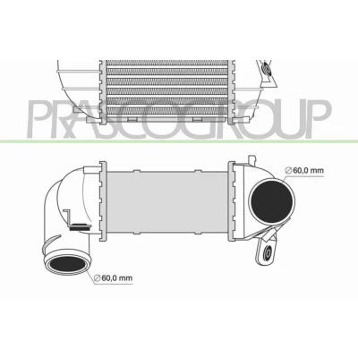 Imagem de PRASCO AD016N002 Intercooler VOLKSWAGEN: Golf 4, Bora Sedan, 4 Variant, AUDI: A3 Hatchback, SEAT: Leon I Hatchback