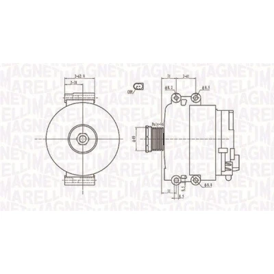 Imagem de MAGNETI MARELLI 063731774010 Alternador 12V 150A BMW: 1 Hatchback, 3 Sedan, 5 Sedan