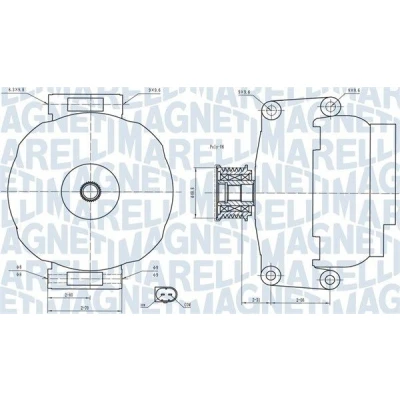Imagem de MAGNETI MARELLI 063731840010 Alternador 14V 200A MERCEDES BENZ: Vito Mixto, CITROËN: AX