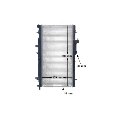 Imagem de MAHLE ORIGINAL CR 1560 000S Radiador, arrefecimento do motor 688 340 16 Aletas de refrigeração soldadas