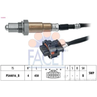 Imagem de FACET 10.8384 Sonda lambda com aquecimento, plana, Rosca pré lubrificada 4 OPEL: Corsa C Hatchback, Vectra B Sedan, CC
