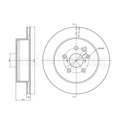 Imagem de METELLI Disco de travão LEXUS: IS 2, 3, GS III 310,0mm 18,0mm 5 62,0mm ventilado pintado 23 1541C 4243130290 Discos