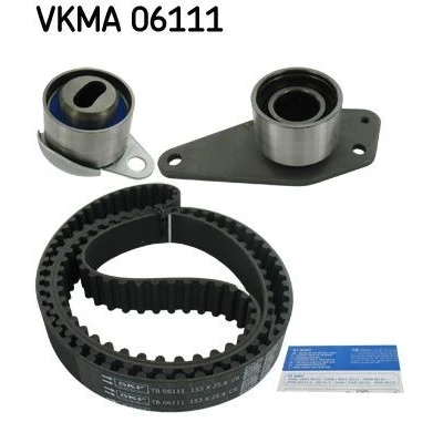 Imagem de SKF VKMA 06111 Jogo de correias dentadas 153 com perfil dentado arredondado RENAULT: MEGANE 1, Rapid Van, 21 Sedan, VOLVO: 440 K, V40 Carrinha