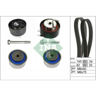 Imagem de INA 530 0767 10 Jogo de correias dentadas 195 LAND ROVER: Discovery 3