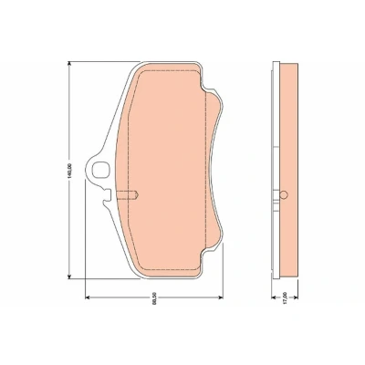 Imagem de TRW GDB1777 Jogo de pastilhas para travão disco preparado indicador aviso desgaste PORSCHE: 911 Coupe