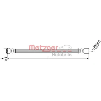 Imagem de METZGER 4110210 Mangueira de Travão 460 RENAULT: MASTER 2 Kasten