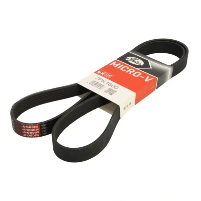 Imagem de GATES 7PK1600 Correia trapezoidal estriada 1600 7 Poliéster, EPDM (borracha de etileno propileno dieno) FleetRunner Micro V RENAULT: Clio 4