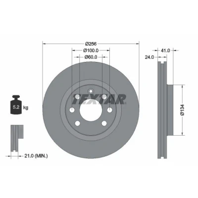 Imagem de TEXTAR PRO+ 92253725 Disco de travão BMW: 5 Sedan, Touring, 7