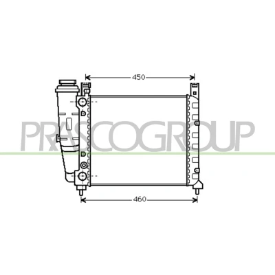Imagem de PRASCO FT127R002 Radiador, arrefecimento do motor Alumínio 390 322 34 Aletas de refrigeração unidas mecanicamente FIAT: Uno Hatchback