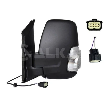 Imagem de espelho retrovisor Alkar 9025734 esquerda branco elétrico aquecível, com grande angular, Braço do curto, convexo para veículo vola