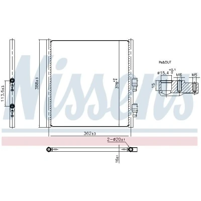 Imagem de NISSENS 941308 Condensador sem secador