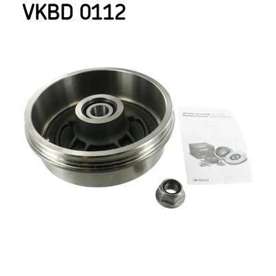 Imagem de SKF VKBD 0112 Tambor de Travão com o rolamento da roda integrado 208 RENAULT: CLIO 2, 1, TWINGO 1