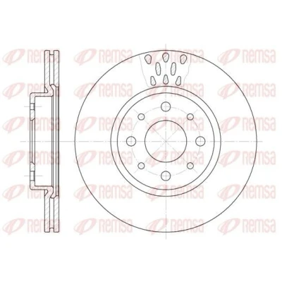Imagem de REMSA 6189.10 Disco de travão Eixo dianteiro 257, 257 20 4 ventilado FIAT: Punto II Hatchback, I Grande Hatchback