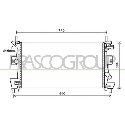 Imagem de PRASCO FD428R002 Radiador, arrefecimento do motor Alumínio 672mm 348mm 16mm Aletas de refrigeração soldadas FORD: FOCUS 3