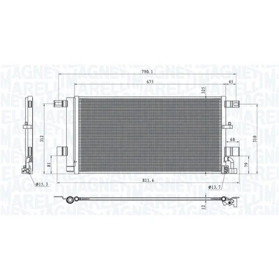 Imagem de MAGNETI MARELLI 350203100100 Condensador com secador 655x325x16 325 655 16