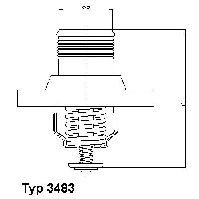 Imagem de WAHLER 3483.89D Termóstato, líquido de refrigeração 89 com junta PEUGEOT: 206 Hatchback, 307 Carrinha, CITROËN: Xsara Picasso