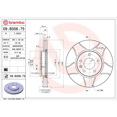 Imagem de BREMBO Disco de travão OPEL: Astra H Caravan, J Hatchback, Sports Tourer, CHEVROLET: Cruze Sedan, Carrinha, Hatchback
