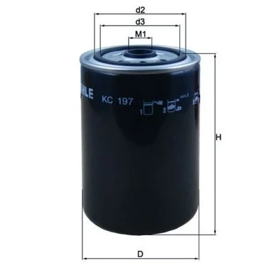 Imagem de MAHLE ORIGINAL KC 197 Filtro de Combustível aparafusado RENAULT TRUCKS: Magnum