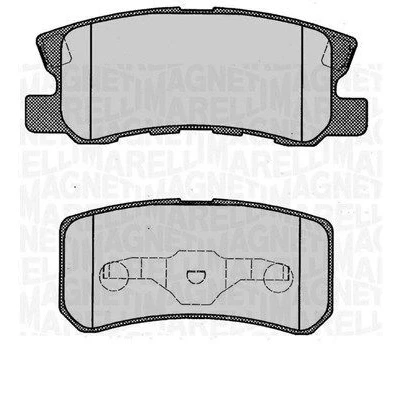 Imagem de MAGNETI MARELLI 363916060340 Jogo de pastilhas para travão disco com contacto avisador desgaste integrado MITSUBISHI: OUTLANDER 3, Grandis