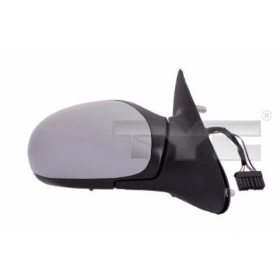 Imagem de Espelho retrovisor Tyc 326 0063 à direita com subcapa convexo, aquecível, sensor de temeperatura, tom azul, para regulação eléctrica dos espelhos