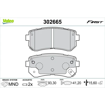 Imagem de VALEO 302665 Jogo de pastilhas para travão disco Eixo traseiro incl. contacto aviso desgaste com chapa anti ruído KIA: Sportage IV