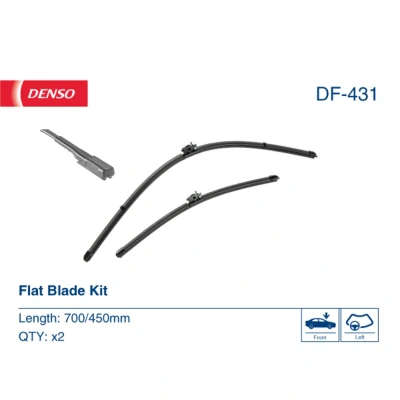 Imagem de Escova do limpa vidros Denso DF 431 plana MERCEDES BENZ: Classe V, Vito Tourer, Van