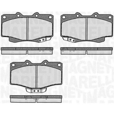 Imagem de MAGNETI MARELLI 363916060401 Jogo de pastilhas para travão disco com avisador sonoro desgaste TOYOTA: Land Cruiser Prado 70 SUV