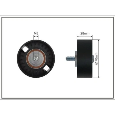 Imagem de Polia de desvio/de guia, correia trapezoidal estriada CAFFARO 305 22 SC