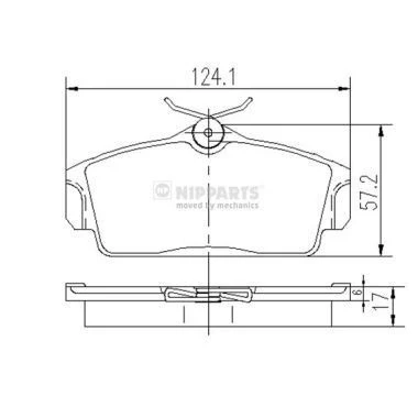 Imagem de NIPPARTS J3601068 Jogo de pastilhas para travão disco NISSAN: Primera Sedan, Almera II Hatchback, 2 Limousine
