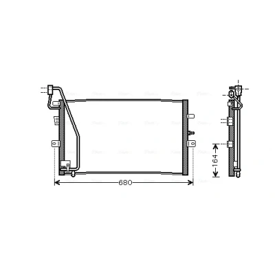 Imagem de PRASCO SB5056 Condensador 11,7 8,4 Alumínio 586 R 134a SAAB: 9 5 Carrinha, Sedan
