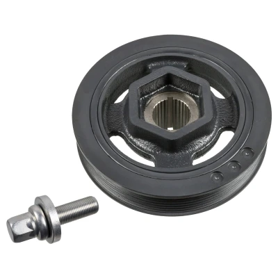 Imagem de FEBI BILSTEIN 182794 Polia da Cambota 7PK 157 6 com parafuso, conector de tubos, retentor
