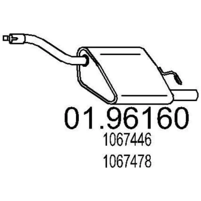 Imagem de MTS 01.96160 Panela de escape traseira 780 FORD: Focus Mk1 Hatchback