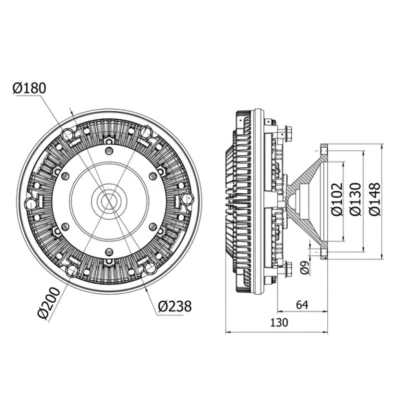 Imagem de Embraiagem, ventilador do radiador MAHLE CFC 10 000S
