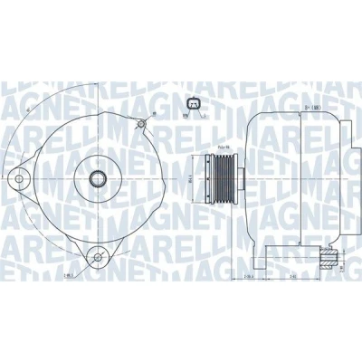 Imagem de MAGNETI MARELLI 063731876010 Alternador 14V 150A RENAULT: MEGANE 2 Kombi, GRAND SCENIC 2, NISSAN: Qashqai / Qashqai+2 I, Juke, MICRA 3