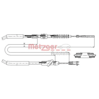 Imagem de METZGER 18.6103 Cabo de Embreagem COFLE SUZUKI: Vitara I SUV Cabrio,