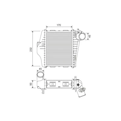 Imagem de VALEO 818378 Intercooler Alumínio sem sensor SMART: Fortwo II Coupe, Cabrio