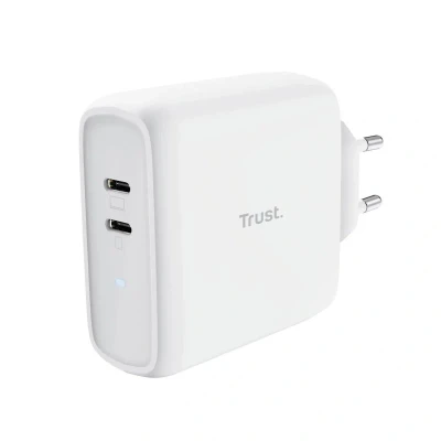 Imagem de Trust Maxo Dual USB C Carregador Rápido 65W Branco