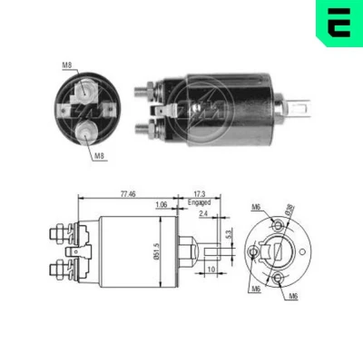 Imagem de ERA ZM691 Interruptor electromagnético, motor de arranque MITSUBISHI: L200 III Pick up, L300 / Delica Minibus, Van