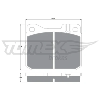 Imagem de TOMEX brakes TX 10 224 Jogo de pastilhas para travão disco Eixo dianteiro preparado indicador aviso desgaste