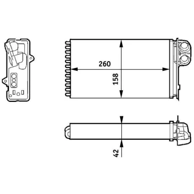 Imagem de MAHLE ORIGINAL AH 162 000S Radiador Quente com tubagem RENAULT: Scénic 1