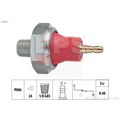 Imagem de EPS 1.800.015 Sensor Pressão do Óleo 1/8 GAS 0,4bar Made in Italy OE Equivalent OPEL: Combo C Van / Carrinha, Corsa Hatchback, Astra G Caravan