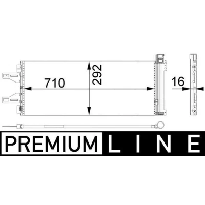 Imagem de MAHLE ORIGINAL AC 368 000P Condensador com secador 710 CITROËN: Jumper II Van, FIAT: Ducato III PEUGEOT: Boxer Van